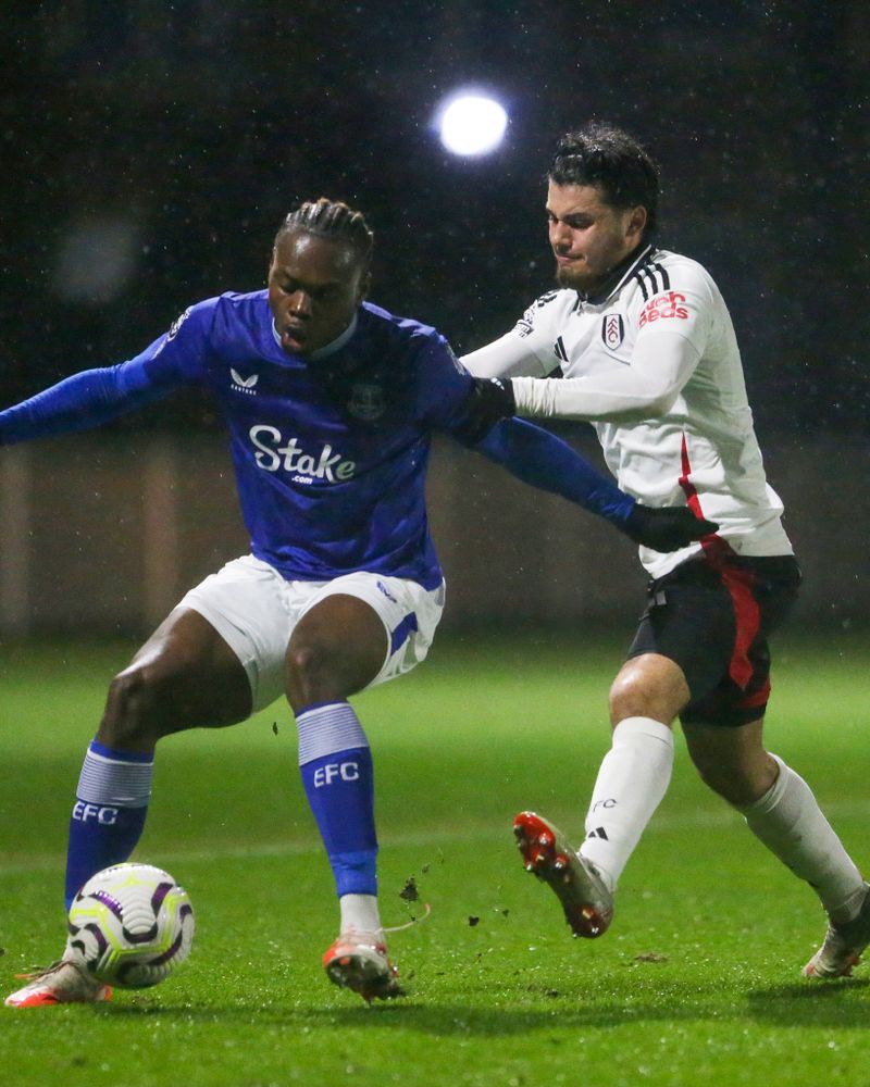 Devan Tanton of Fulham U21s in action against Everton U21s