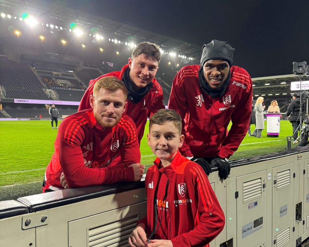 Alfie poses for a photo with Harrison Reed, Jorge Cuenca and Issa Diop Alfie poses for a photo with Harrison Reed, Jorge Cuenca and Issa Diop