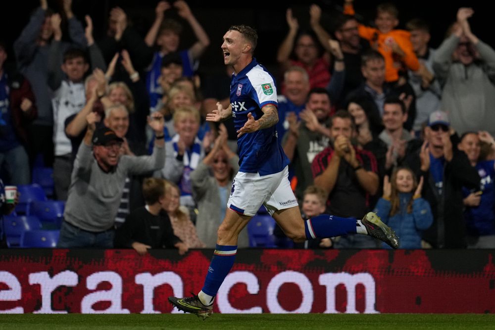 Jack Taylor celebrates scoring the winning goal against Wolves