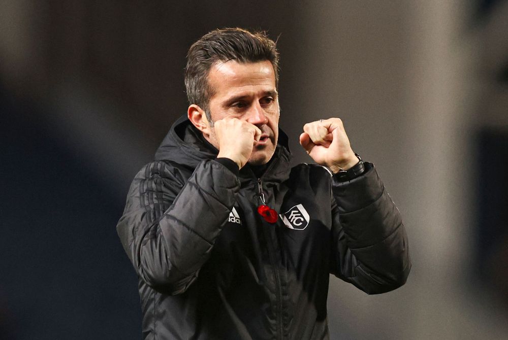 Marco Silva celebrates at Ewood Park Marco Silva celebrates at Ewood Park