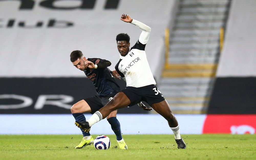 Ola Aina battled with Ferran Torres