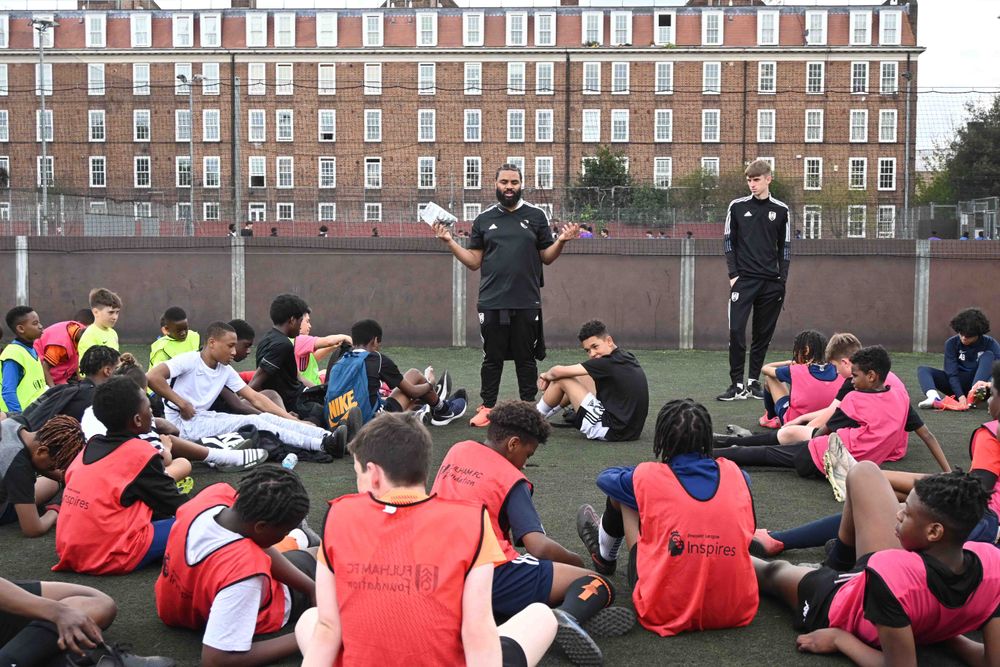 Hussein and Dylan engage with Kicks participants Hussein and Dylan engage with Kicks participants