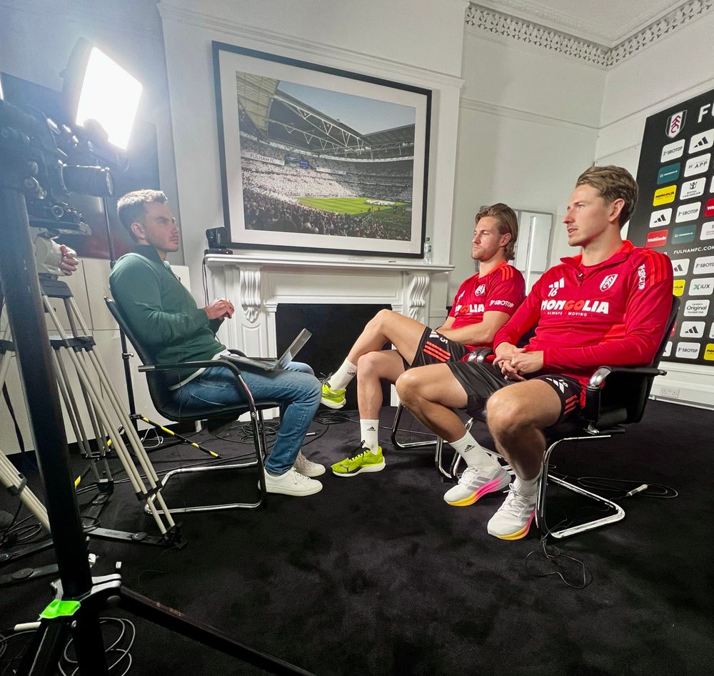 Joachim Andersen and Sander Berge speak to Premier League Productions Joachim Andersen and Sander Berge speak to Premier League Productions