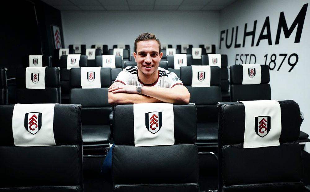 Cédric Soares in the players' meeting room Cédric Soares in the players' meeting room