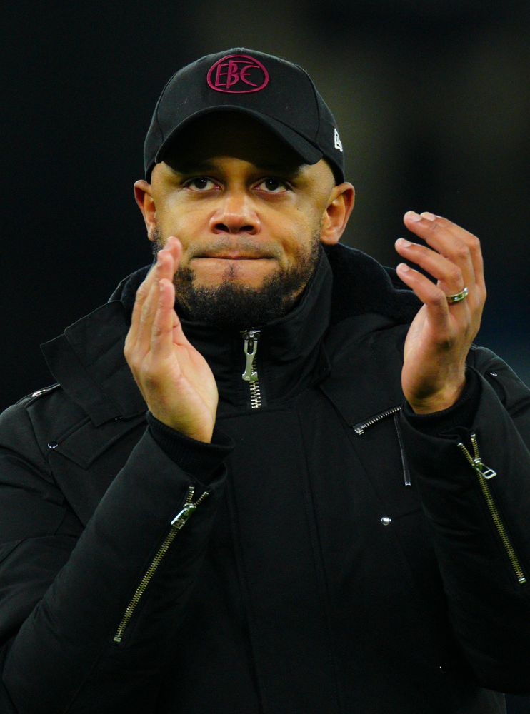 Vincent Kompany applauds the Burnley fans after the Manchester City defeat Vincent Kompany applauds the Burnley fans after the Manchester City defeat