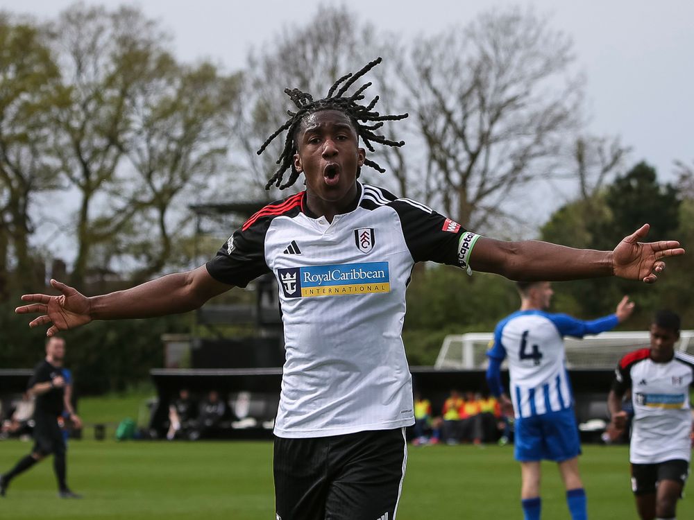 Aaron Loupalo-Bi celebrates scoring against Brighton Aaron Loupalo-Bi celebrates scoring against Brighton