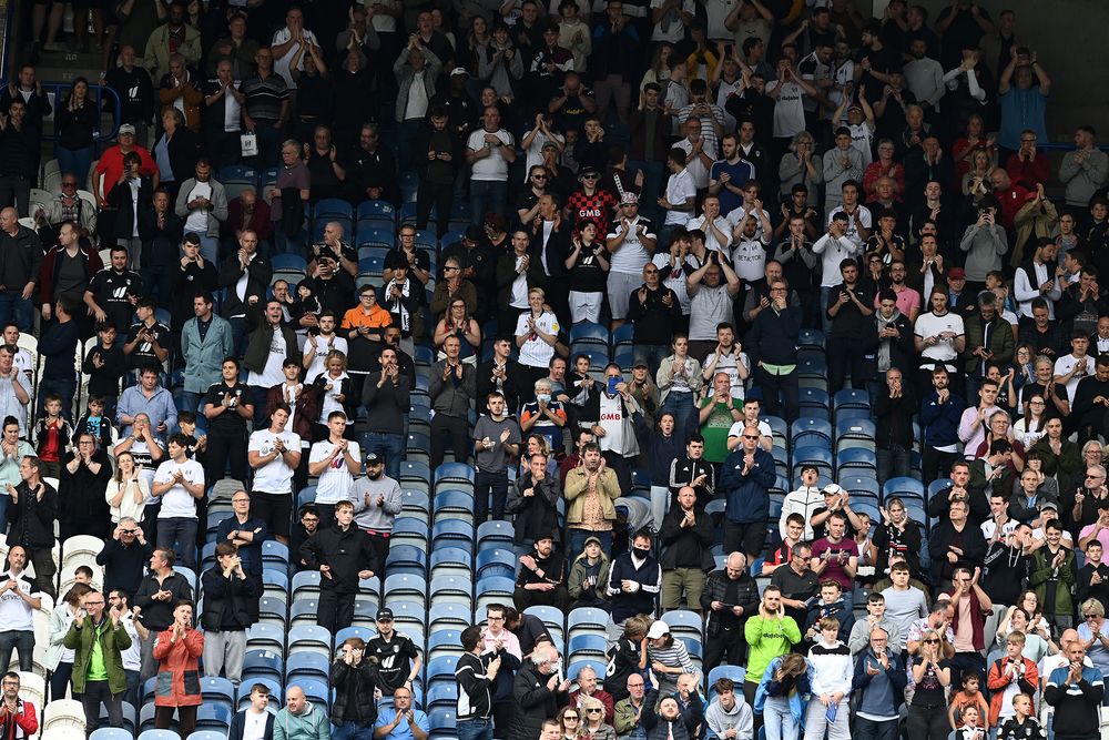 The travelling Fulham faithful on a long-awaited away day. The travelling Fulham faithful on a long-awaited away day.