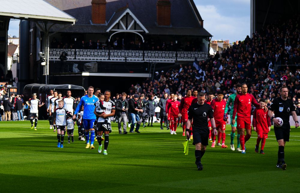 The team come out ahead of Fulham v Liverpool
