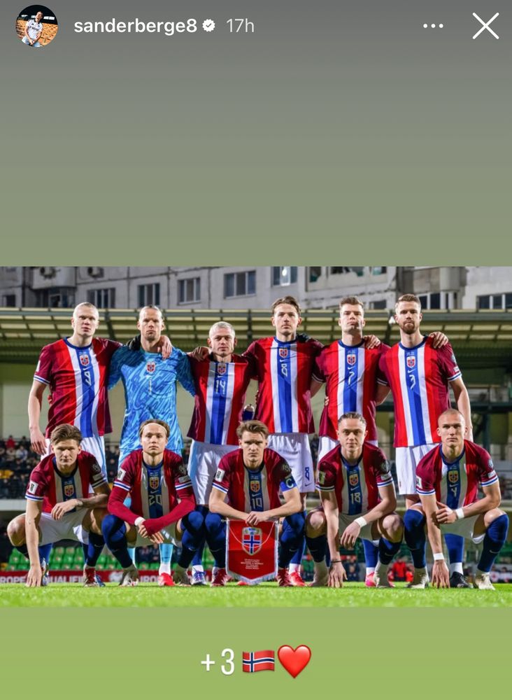 Sander Berge's instagram story Sander Berge's instagram story