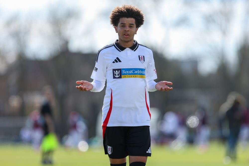 Aidan Evans celebrates after scoring against West Ham U18s