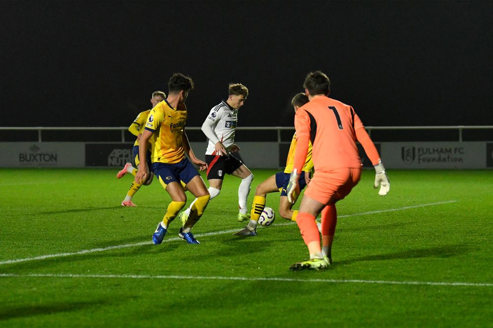 Callum Osmand scores Fulham U21s' opening goal against Derby County Callum Osmand scores Fulham U21s' opening goal against Derby County